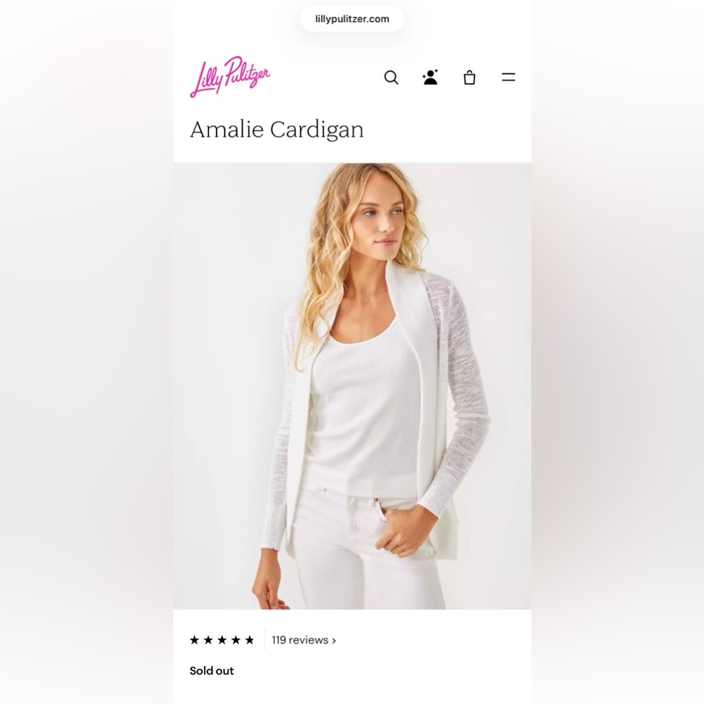 Lilly Pulitzer Amalie Open-Front Cardigan